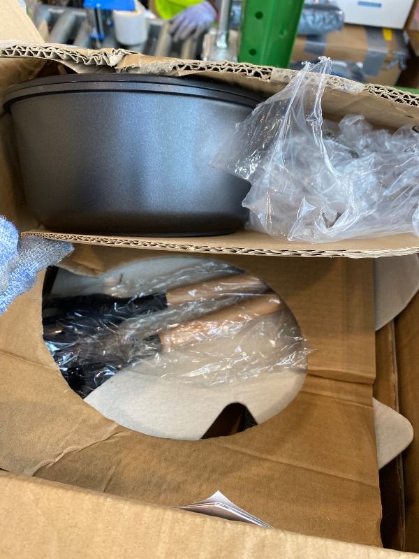 Photo 1 of ***MISSING PIECES*** ***READ CLERK NOTES*** Astercook Non Stick RV Pots and Pans Ceramic Kitchen Cookware Set with Detachable/Removable Handle, Oven Safe, Induction Ready, Stackable, Black, 21 pcs