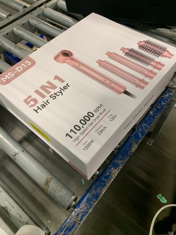 Photo 1 of ***DOSENT TURN ON BUT CAN BVE USED FOR PARTDS****HydraStyl 5 in 1 Hot Air Styler, Hair Dryer Brush with Auto Wrap Curler, 110,000 RPM High-Speed Blow Dryer Styler, Frizz-Free Styling for All Hair Types-Straight, Wavy & Curly, No Heat Damage, 1200W