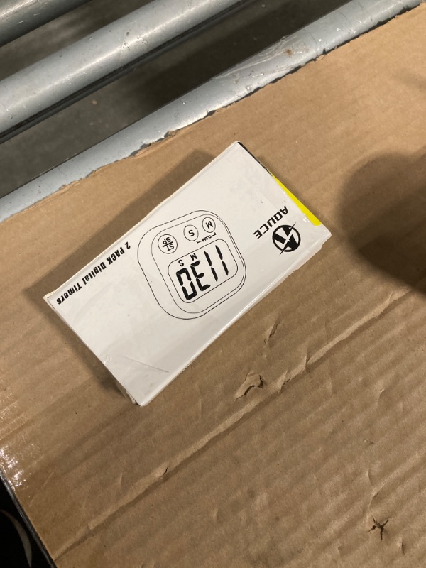 Photo 1 of 2 Pack Digital Kitchen Timer for Cooking Big Digits Loud Alarm Magnetic Backing Stand Cooking Timers for Baking White