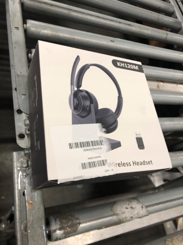 Photo 1 of (2025 Upgraded) Wireless Headset with Mic for Work, Bluetooth Headset with Noise Canceling Microphone with Dongle, Charging Base & Mic Mute, Wireless Headphones for Work from Home/PC/Computer