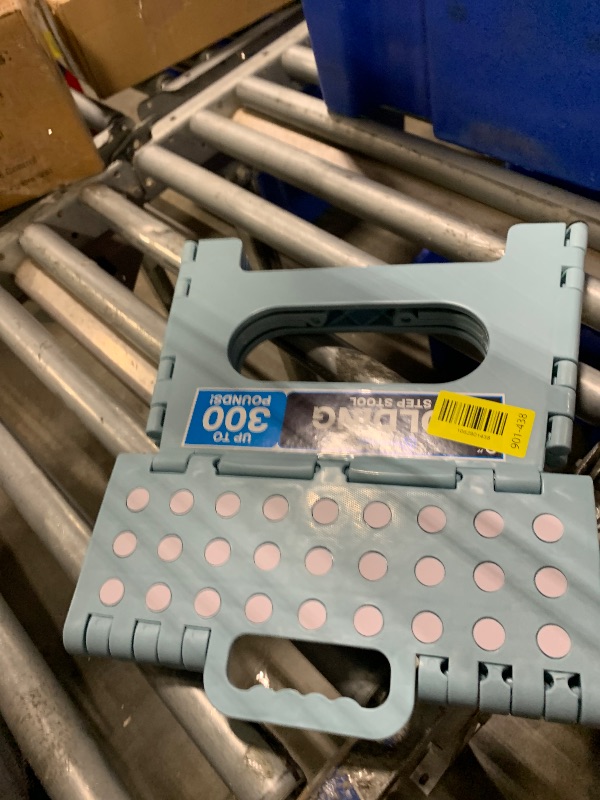 Photo 1 of ** ONLY ONE** Handy Laundry Folding Lightweight Step Stool - Sturdy Enough to Support Adults and Safe Enough for Kids - Opens Easy with One Flip - Great for Kitchen, Bathroom or Bedroom (Teal | 1-Pack)