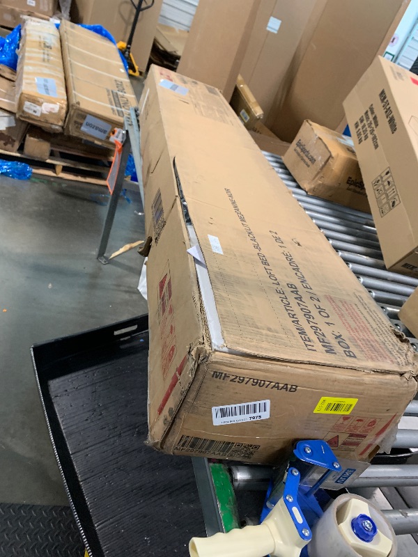 Photo 1 of ***Partial set***Merax Full Over Twin Metal Bunk Bed, L Shaped Loft Bed Frame with Built-in Desk, Shelves, and Ladder, Black