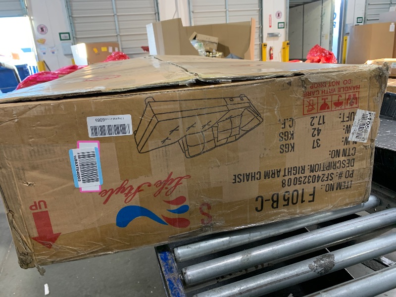 Photo 1 of *****PARTIAL SET, RIGHT ARM CHAISE ONLY***** 
Try goal 103.5" Sectional Couches for Living Room, Flannel 4 Seat L Shaped Couch with Chaise, 3-Piece Modular Sofa with Storage Ottoman, Home Furniture Sets for Apartment Office, Dark Brown