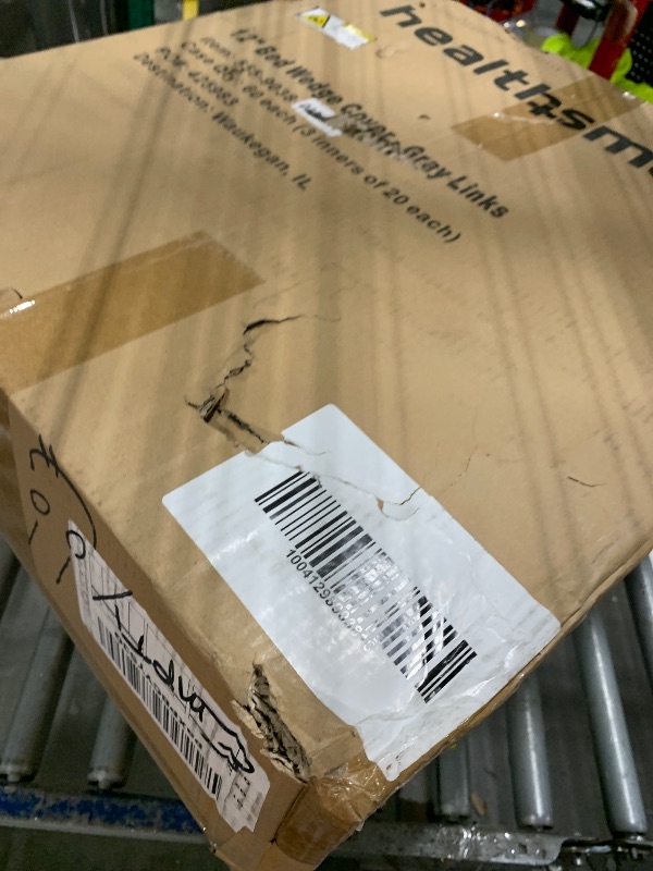 Photo 1 of *** some damage **** HealthSmart Wedge Pillow Cover for Bed Wedges, Wedge Pillow Case, with Rip & Spill Protection, Fits 24 x 24 x 7 Inch Wedges, Gray Links (Pack of 60)