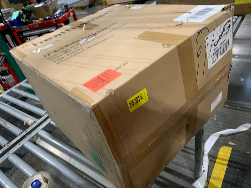 Photo 1 of *** some damage **** HealthSmart Wedge Pillow Cover for Bed Wedges, Wedge Pillow Case, with Rip & Spill Protection, Fits 24 x 24 x 7 Inch Wedges, Gray Links (Pack of 60)