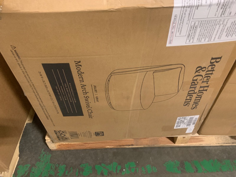 Photo 1 of ** FACTORY SEALED** Better Homes & Gardens Juliet Modern Arch Swivel Accent Chair, Gray