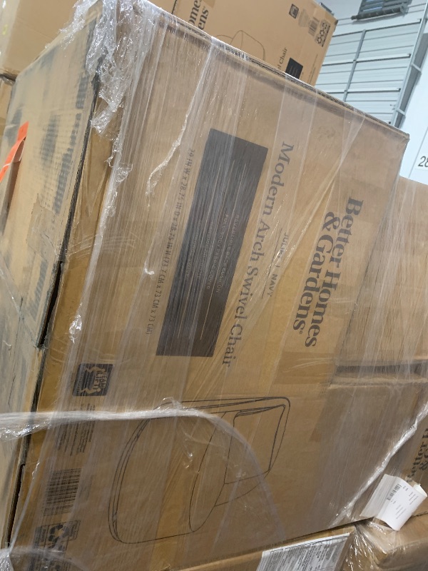 Photo 1 of ** FACTORY SEALED ** Better Homes & Gardens Juliet Modern Arch Swivel Accent Chair, Navy