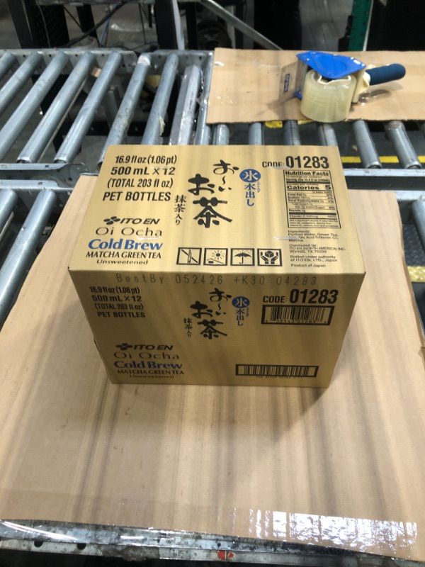 Photo 1 of ***** BB 05/24/2026 *****Ito En Oi Ocha Cold Brew Matcha Green Tea Unsweetened 16.9 Ounce (Pack of 12), Zero Calories
