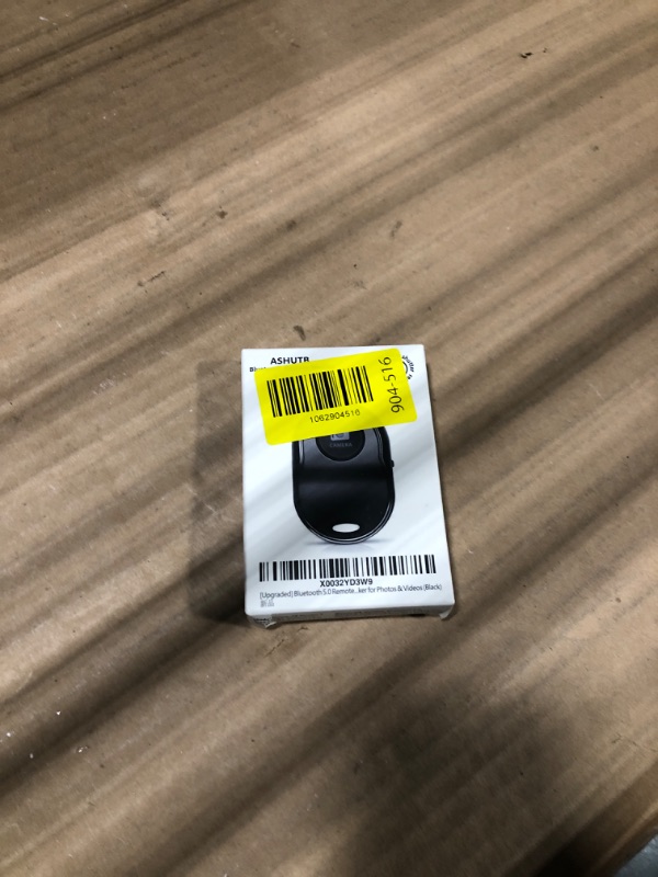 Photo 1 of [Upgraded] Bluetooth 5.0 Remote Shutter for iPhone & Android Camera Wireless Remote Control Selfie Button for iPad iPod Tablet, HD Selfie Clicker for Photos & Videos (Black)