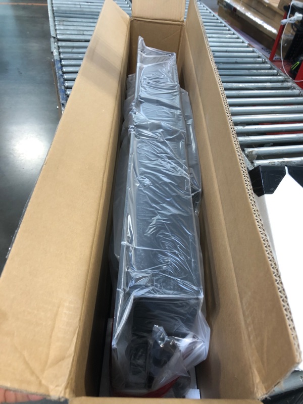 Photo 1 of **Box 2/2**OneBlis 80" TV Stand for Living Room, Large Entertainment Center & Media Console, Fits TVs up to 90", Storage Cabinet with Shelves, 36" Electric Fireplace (All Black)