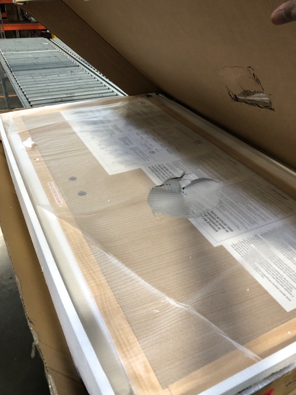 Photo 1 of **ASSEMBLY INSTRUCTIONS INCLUDED**
 Dream On Me Full Size 2-in-1 Folding Stationary Side Crib In White, Locking Wheels, Folds Flat For Storage, Comes with Teething Guard, Non-Toxic Finish