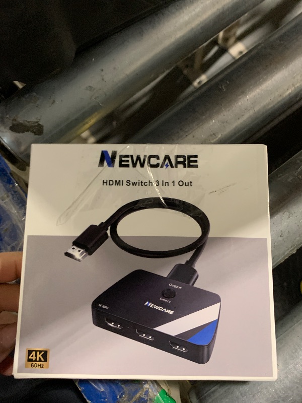 Photo 1 of [Upgrade] HDMI Switch 3 in 1 Out, 4K@60Hz HDMI 2.0 Switch Splitter with 2.6FT Long HDMI Cable, 3-Port HDMI Switcher Selector, Supports 4K 30Hz 3D 1080P HDCP2.2 for PS5 Xbox DVD Player Fire Stick PC