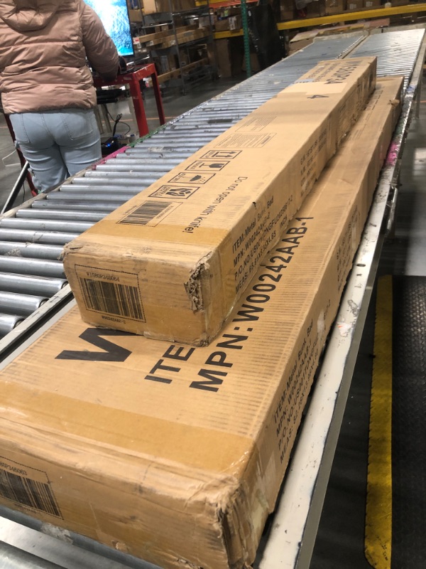 View 2 of **2 BOXES**Queen Over Queen Bunk Bed for Adults, Heavy Duty Bunk Bed can Turns into Loft Bed with U-Shaped Sofa, Adults Bunk Bed with SafetyRails and Side Ladder, Black(Not Include Cushion)