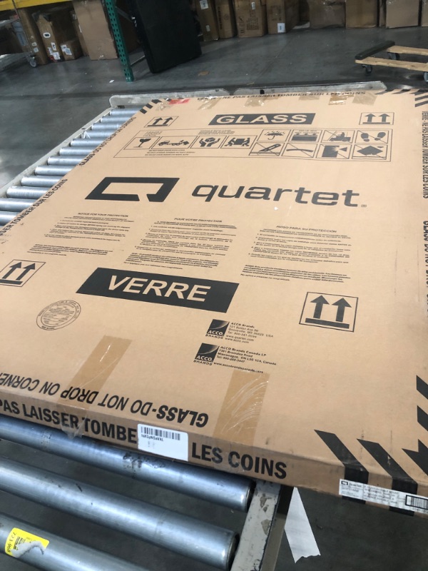View 2 of **UNTESTED**Quartet Magnetic Dry Erase Board, 48" x 36" Glass White Board for Wall, Frameless, InvisaMount, White (Q25F01IMW)