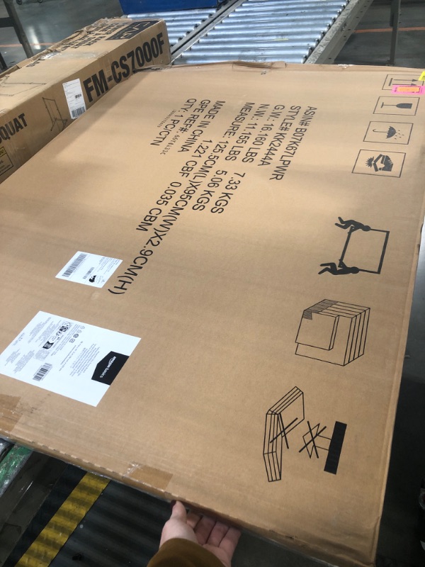 Photo 1 of **UNTESTED**Amazon Basics Magnetic Whiteboard/Dry Erase Board, 36 x 48-inch, Aluminum Frame, Silver/White