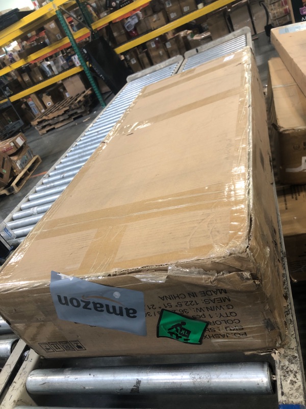 Photo 1 of **PRODUCT NOT REVIEWED**
**UNTESTED** Shintenchi Modern Farmhouse Sideboard Buffet Cabinet with Storage with 3 Doors,42" Barn Doors Buffet Cabinet with Storage, Wood Coffee Bar Cabinets with Adjustable Shelf for Kitchen Living Room,White