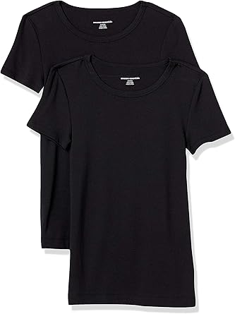 Photo 1 of **ONE PC**Amazon Essentials Women's Slim-Fit Short-Sleeve Crewneck T-Shirt, Pack of 2