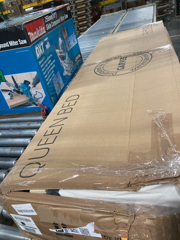 Photo 1 of **SIMILAR ITEMS**GarveeHome Queen PU Leather Upholstered Platform Bed Frame with 4 Storage Drawers, Adjustable Headboard, Wooden Slats Support, No Box Spring Needed, White