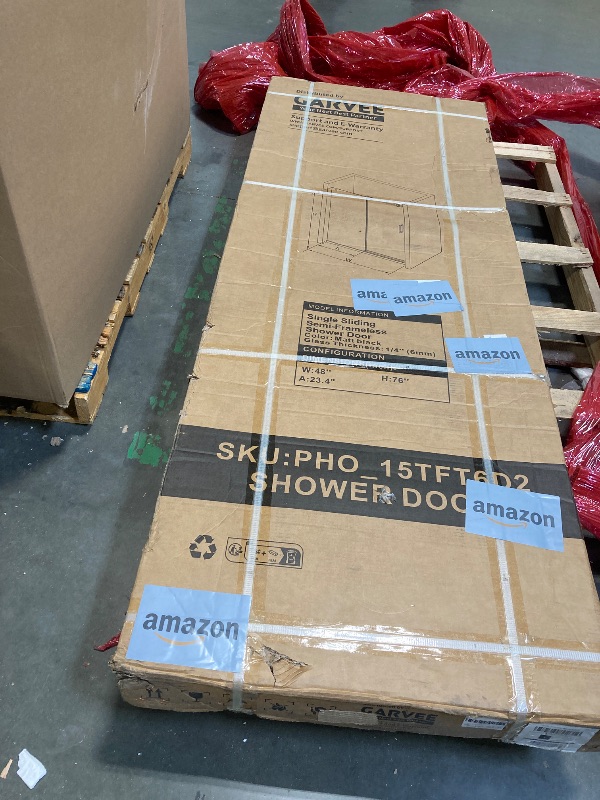 Photo 1 of **FACTORY SEALED*Shower Doors, Frameless Shower Door 44-48" W x 76" H, Sliding Glass with 1/4" (6mm) Clear Tempered Glass for Bathroom