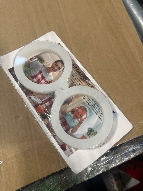 Photo 1 of 12 Pieces Rubber Seals Rings for Glass Jars, Airtight Silicone Replacement Gasket, Leakproof Silicone Gasket Sealing Rings for Mason Jars, Elastic and Fits Most Sizes (White)