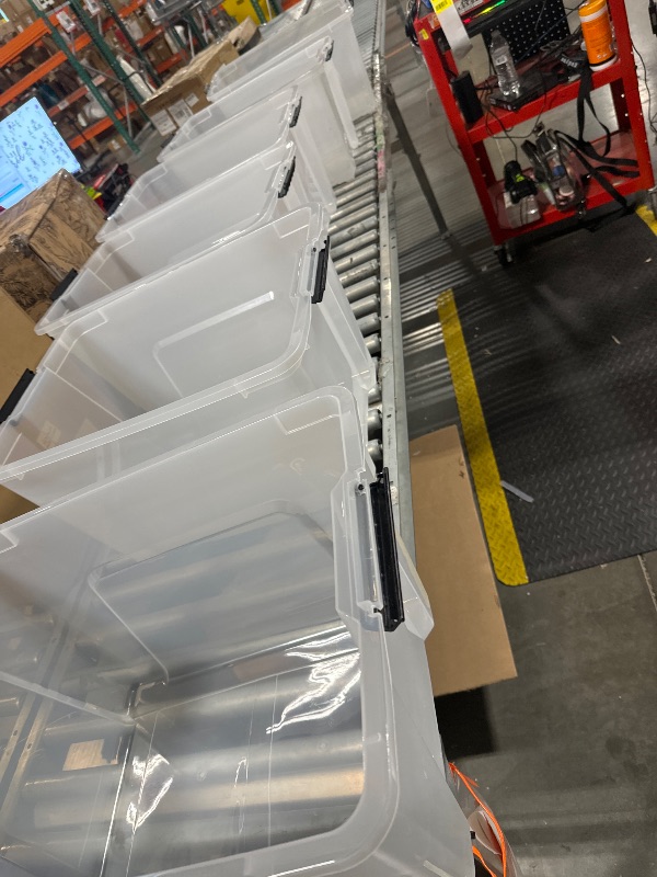 View 2 of ****DOES NOT INCLUDE THE TOP PART*****WITHOUT COVER****
IRIS USA 54 Qt Stackable Plastic Storage Bins with Lids, 6 Pack - BPA-Free, Made in USA - See-Through Organizing Solution, Latches, Durable Nestable Containers, Secure Pull Handle - Clear