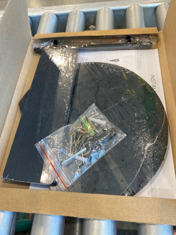 Photo 1 of *MISSING PARTS UNKNOWN*
KISENG Key Holder Wall Mount Mail Organizer with Shelf & 4 Hooks, Semicircle Decorative Key Rack, Rustic Key Hanger for Entryway, Apartment Essentials, Home Decor Aesthetic