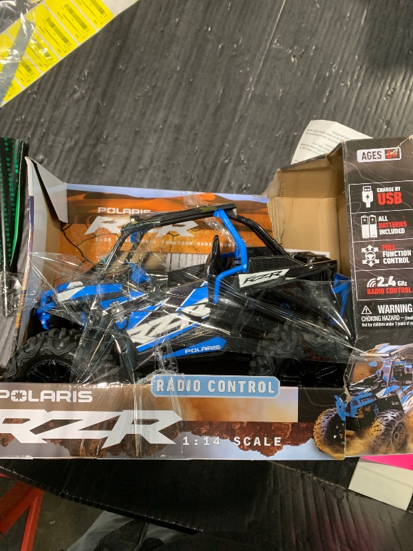 Photo 1 of ** SIMILAR**Motor Dayz Polaris RZR Remote Control UTV – 1:14 Scale 2WD RC Car, Officially Licensed Polaris RZR, Full-Function 2.4GHz Radio Control, USB Rechargeable, Ready to Run, Blue