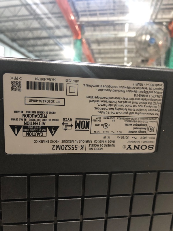 Photo 1 of ***DAMAGED SCREEN - SOLD FOR PARTS*****Sony BRAVIA 2 II 55 Inch 4K Ultra HD LED Smart TV with Google TV and Exclusive Features for PlayStation®5 (K-55S20M2), 2025 Model