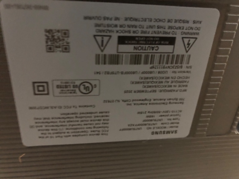 Photo 1 of ****DAMAGED SCREEN - SOLD FOR PARTS****Samsung 75-Inch Class Crystal UHD U8000F 4K Smart TV (2025 Model) Endless Free Content, Crystal Processor 4K, MetalStream Design, Knox Security, Alexa Built-in