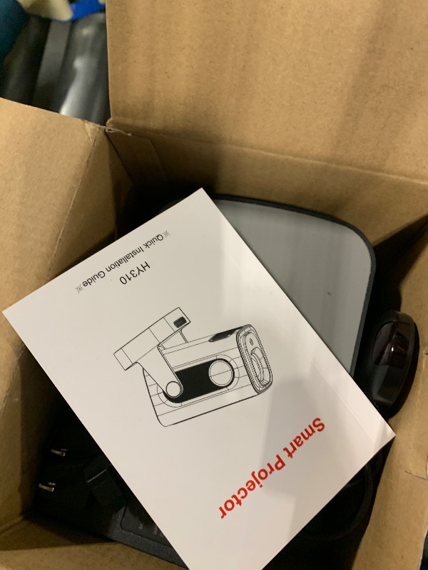 Photo 1 of ?Auto Focus &1080P?Alwtniet Mini Portable Projector, 4k Support Smart Proyector with Wifi and Bluetooth For Outdoor, 5W Speaker, Built in Apps,Home Theater, Bluetooth Movie Projector (Black)