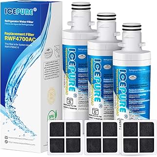 Photo 1 of ***ONLY ONE BOTTEL******ICEPURE LT1000PC Replacement for LG LT1000P/PC/PCS ADQ747935 ADQ74793501 ADQ74793502 MDJ64844601 LMXS28626S LFXS26973S, LT-1000PC, LT1000, Kenmore 9980 Refrigerator Water and LT120F Air Filter 3 Combo