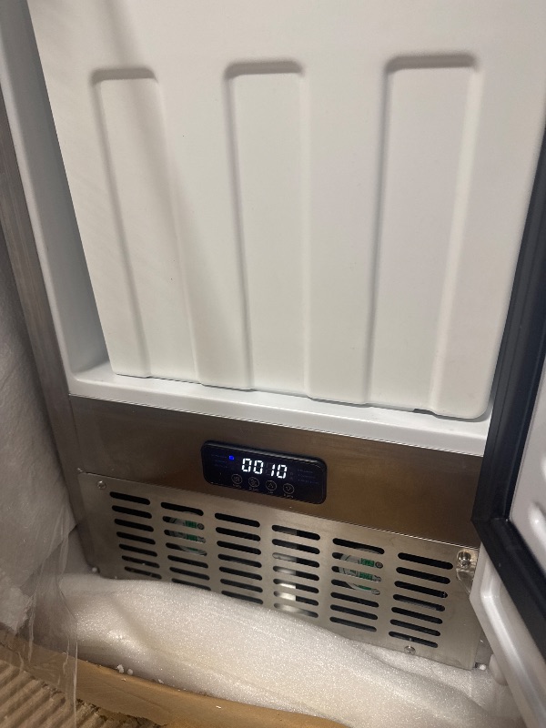 Photo 1 of  *********TURNS ON PERFECTLY******* Coolski 15" W Commercial Under Counter Ice Maker Machine, 130 Lbs/Day Auto-Cleaning, 30 Lbs Storage, Stainless Steel Built-in Freestanding Ice Maker for Home Bar Restaurant Outdoor