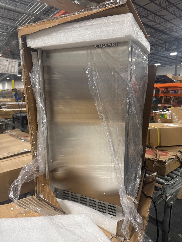 Photo 1 of  *********TURNS ON PERFECTLY******* Coolski 15" W Commercial Under Counter Ice Maker Machine, 130 Lbs/Day Auto-Cleaning, 30 Lbs Storage, Stainless Steel Built-in Freestanding Ice Maker for Home Bar Restaurant Outdoor