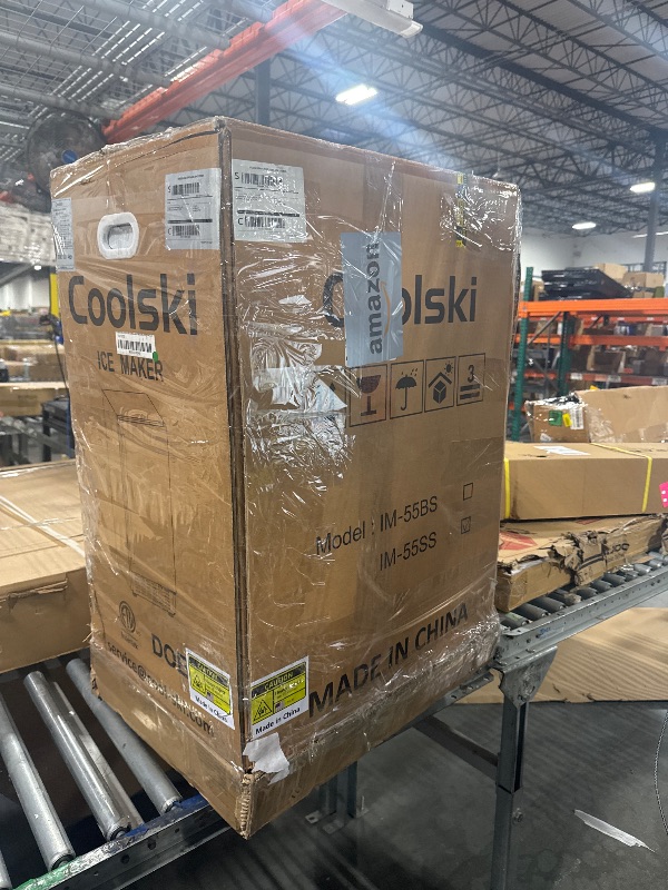 Photo 1 of  *********TURNS ON PERFECTLY******* Coolski 15" W Commercial Under Counter Ice Maker Machine, 130 Lbs/Day Auto-Cleaning, 30 Lbs Storage, Stainless Steel Built-in Freestanding Ice Maker for Home Bar Restaurant Outdoor