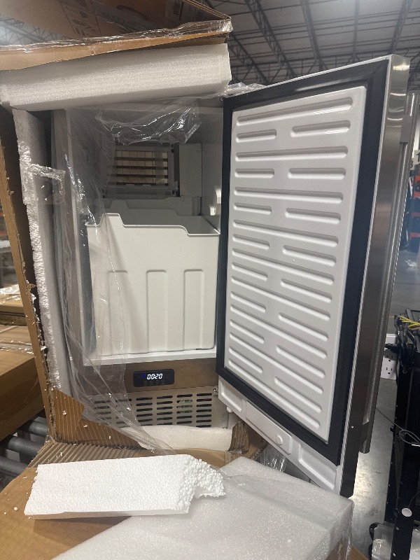 Photo 1 of  *********TURNS ON PERFECTLY******* Coolski 15" W Commercial Under Counter Ice Maker Machine, 130 Lbs/Day Auto-Cleaning, 30 Lbs Storage, Stainless Steel Built-in Freestanding Ice Maker for Home Bar Restaurant Outdoor