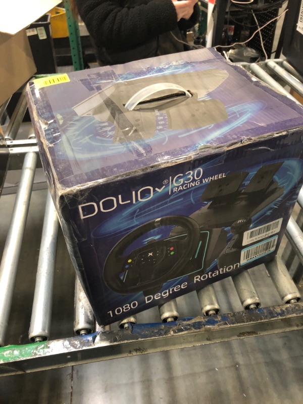 Photo 1 of *MISSING PARTS*
DOYO Gaming Steering Wheel with Pedals and Shifter, 1080° Racing Wheel, Vibration Feedback, Paddle Shifters, Race Steering Wheel for PC, Xbox One, PS4, Xbox Series X/S, PS3, Switch