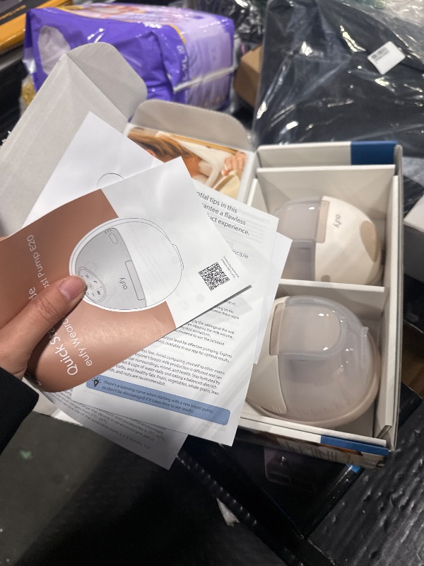 Photo 1 of ****MISSING PARTS****** eufy Security Heated Breast Pump Hands-Free E20, Wearable with Innovative HeatFlow, 3 Heat Levels, Optimized Rhythm via App, Hospital-Grade Suction, Leakproof, Ultra-Slim and Quiet for in-Bra Use
