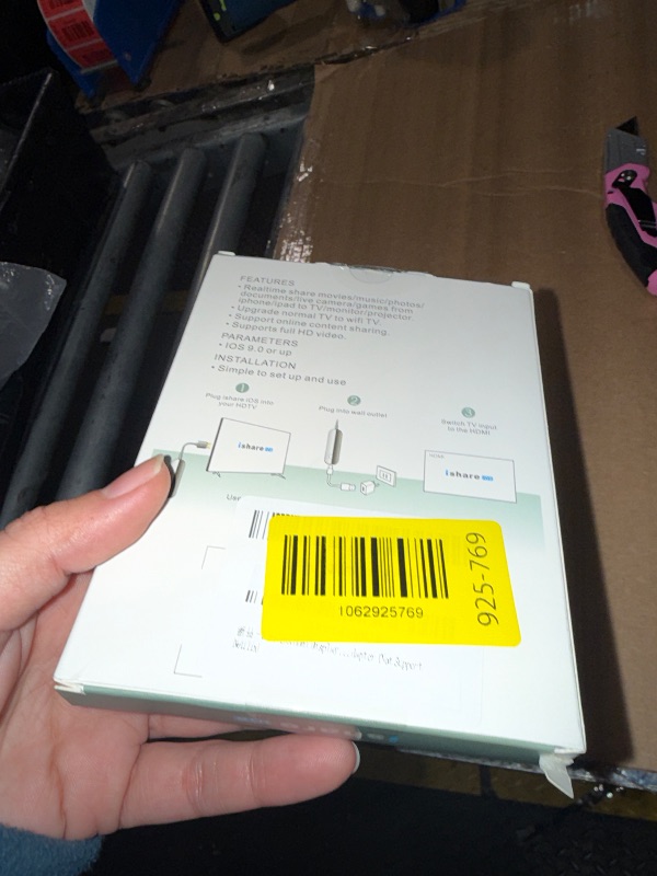 Photo 1 of *UNTESTED*
iShare iOS Wireless HDMI Display Adapter for iPhone, Streaming Mirroring Device for iPhone to TV/Monitor/Projector, HD Video & Audio Sync, iOS Screen Mirroring Adapter (Not Support Netflix)