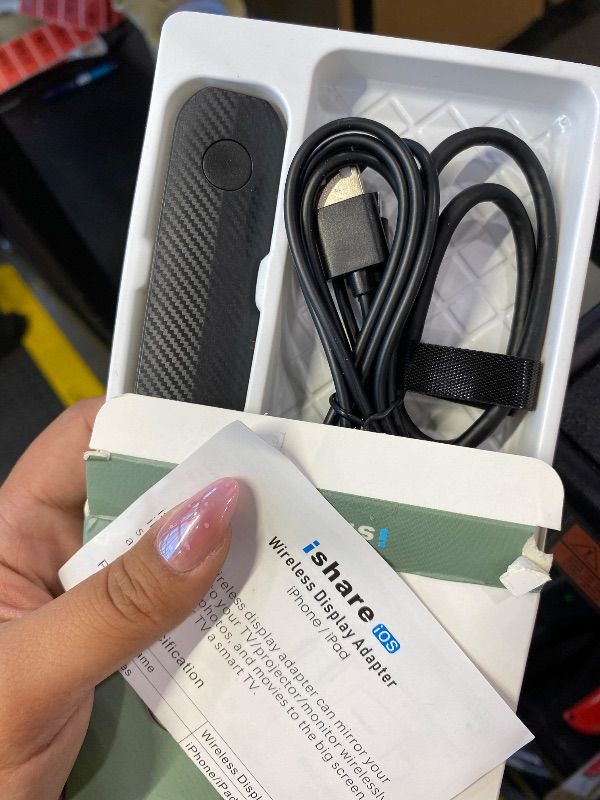 Photo 1 of *UNTESTED*
iShare iOS Wireless HDMI Display Adapter for iPhone, Streaming Mirroring Device for iPhone to TV/Monitor/Projector, HD Video & Audio Sync, iOS Screen Mirroring Adapter (Not Support Netflix)