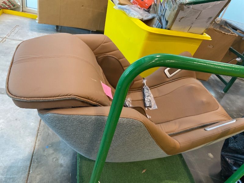 Photo 1 of ****MISSING PIECES*** ***READ CLERK NOTES*** COLAMY Zero Gravity Massage Chair with 4-Zone Massage, Dual Lumbar Heat, Airbag Compression, 360° Swivel, Built-in Bluetooth Speakers & USB Charging, BROWN