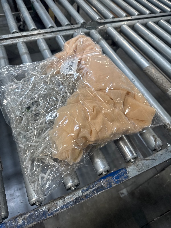 Photo 1 of 10x10ft Champagne Tulle Backdrop Curtain with Lights String for Parites, Sheer Backdrop Curtains for Wedding Baby Shower Birthday Party Photo Shoot Decorations