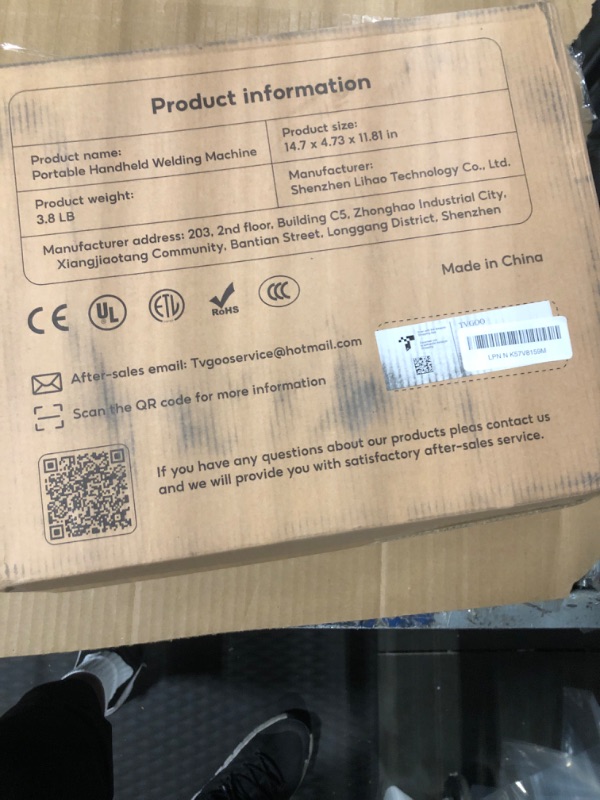 Photo 1 of ***FACTORY SEAL*** Tvgoo Portable Handheld Welding Machine - 110V IGBT Inverter Handheld Welder, 20-120A Portable ARC Welder, Hot Start & Anti-Stick for 3/32"-1/8" Welding Rods, Father's Day Gift for Men(Grey)
