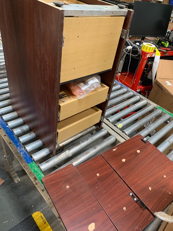 Photo 1 of HON MOD Executive Office Desk with Drawers, Modern Computer Desk with Double Pedestals, Home Office, 72" W, Mahogany