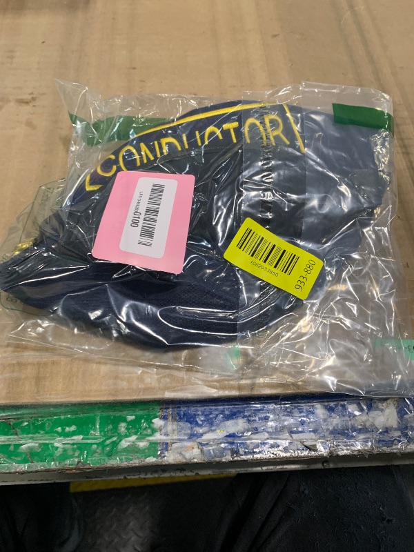 Photo 1 of **MISSING WHISTLE**
Nicky Bigs Novelties Adult Deluxe Navy Train Conductor Hat and Train Whisle - Express Locomotive Engineer Hat - Conductor Costume Accessory Costume Cosplay Navy Blue Gold, One Size Fits All Adjustable