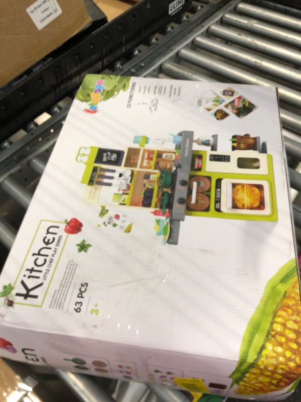 Photo 1 of **DAMAGED AND MISSING PARTS**
Letapapa Kids Play Kitchen Set, Kitchen Toys with Realistic Sound & Light, Cooking Stove, Sink, Play Food and Kitchen Accessories, Kitchen Playset Gifts for Toddlers Girls Boys