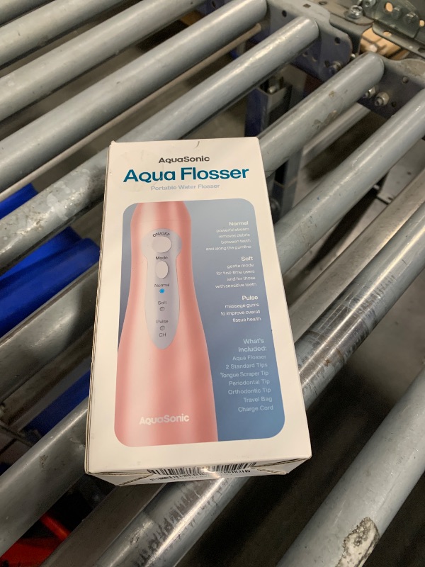 Photo 1 of **MISSING PARTS**
AquaSonic Water Flosser - Cordless Rechargeable Water Flossers for Teeth Cleaning - Waterproof Aqua Flosser, Portable Oral Irrigator for Dental Cleaning with 5 Jet Tips – Braces Home Travel