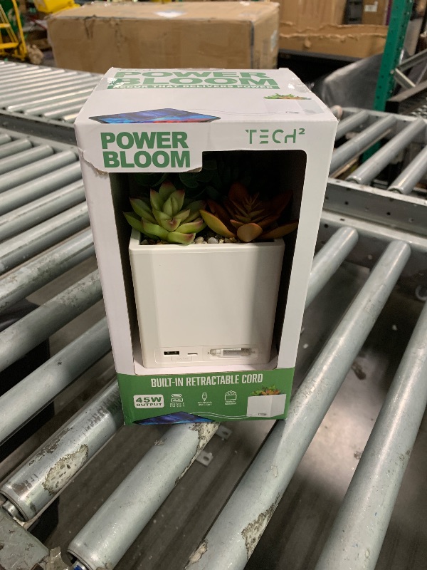 Photo 1 of ***SIMILAR ITEM*** Tech 2 Power Bloom PowerPlant Charging Station, Faux Succulent with USB Charging Station for iPhone, Android, and More – White (iPP45)