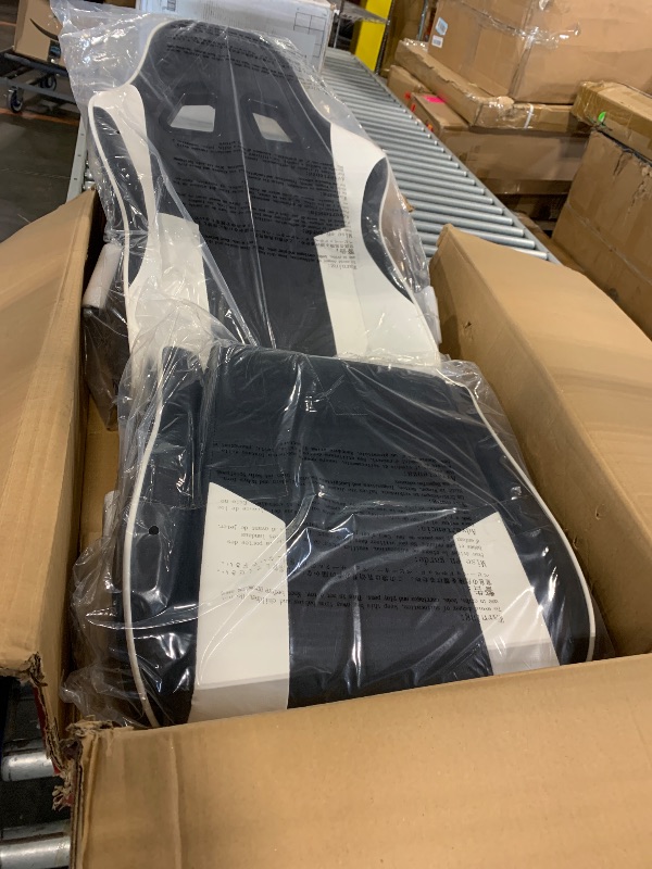 Photo 1 of ***BACKREST AND SEAT ONLY*** GTPLAYER Gaming Chair, Computer Chair with Footrest and Lumbar Support, Height Adjustable Game Chair with 360°-Swivel Seat and Headrest and for Office or Gaming (Snow White)