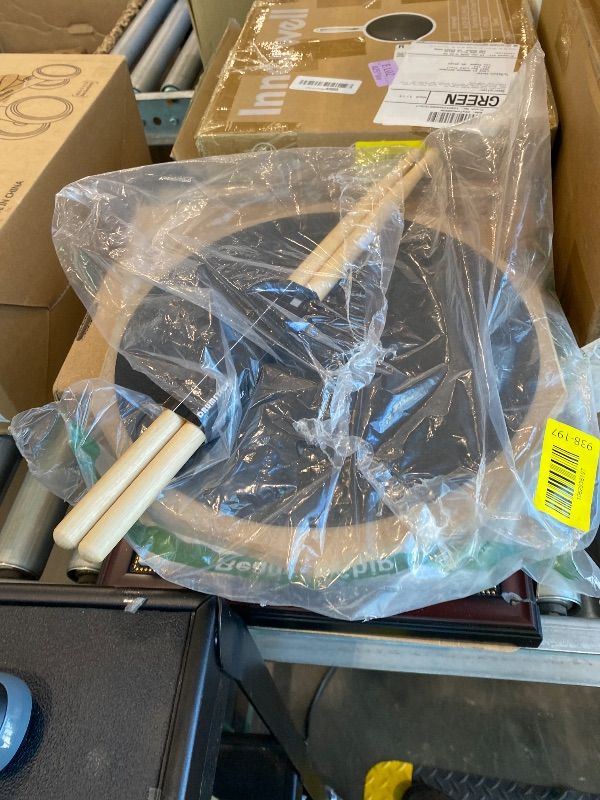 Photo 1 of ***MISSING ONE DRUMSTICK PAIR*** Drum Practice Pad for drumming drum pad and sticks 12 In,Sided With 2 Pairs/4 Maple 5A Drum Sticks & Storage Bag(Gray)