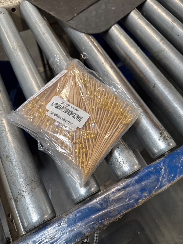 Photo 1 of [300PCS] Cocktail Picks, Fancy Toothpicks for Appetizers Drinks Food Fruit, 4.7 IN Long Decorative Bamboo Skewers, Gold Pearl Wooden Garnish Sticks for Charcuterie Boards Accessories Party Supplies